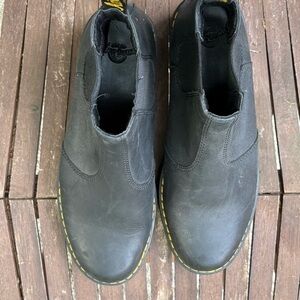 Dr. Martens Black Leather Men's Shoes